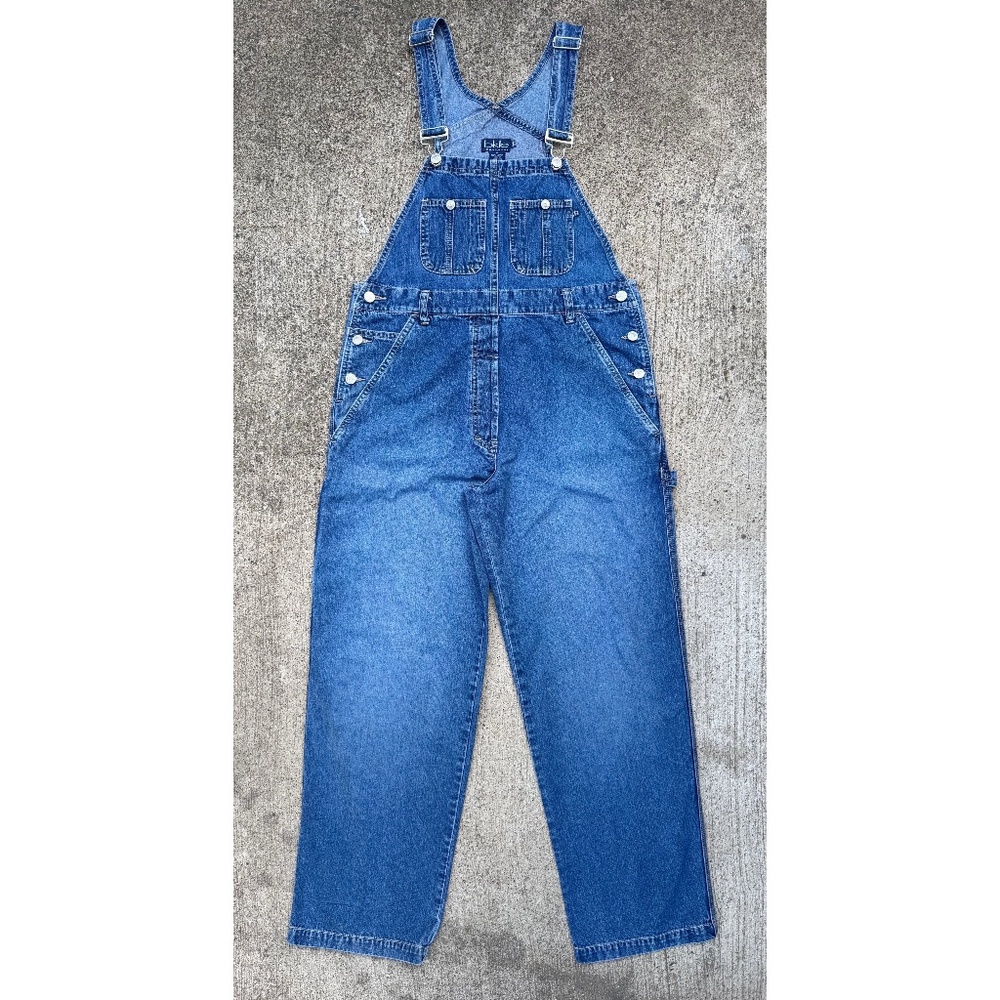Vintage 90s Y2K The Buckle Carpenter Wide Leg Baggy Jean Overalls